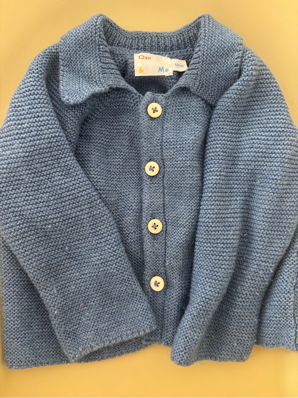 Oso & Me Pat Baby Jacket Knit Cardigan - 12M